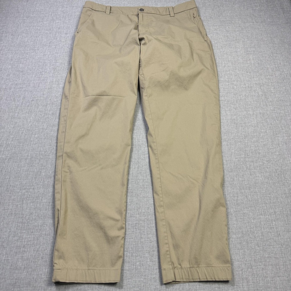 Lululemon‎ Commission Performance Golf Pants Mens 34x32 Beige Stretch Wicking